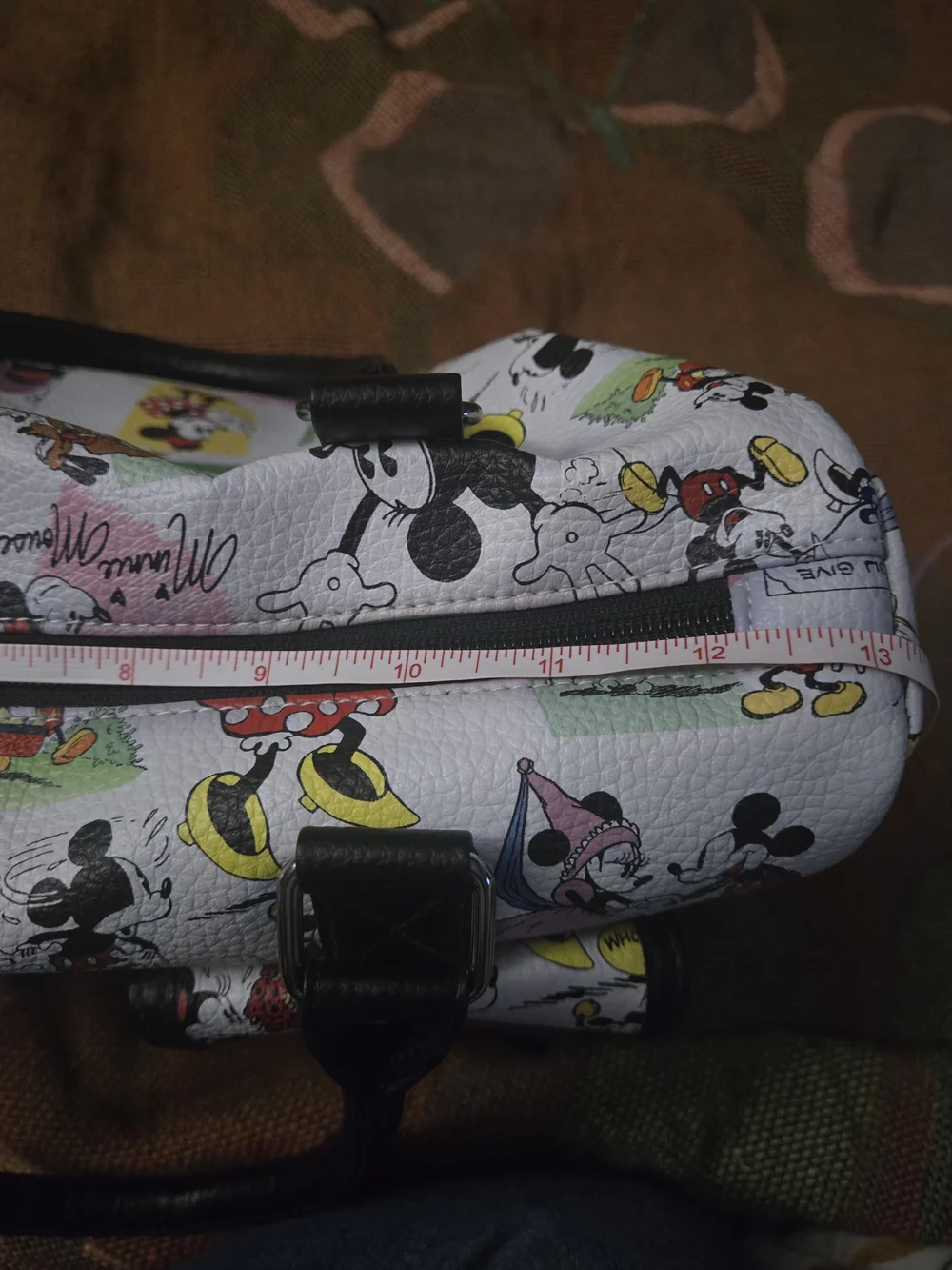 Authentic Disney Parks Comic-Print Mickey & Minnie Satchel